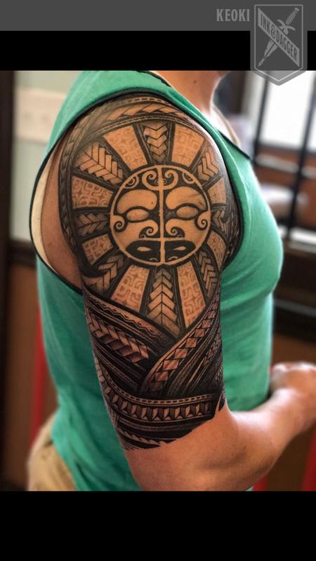 Tattoos - Polynesian half sleeve - 132618